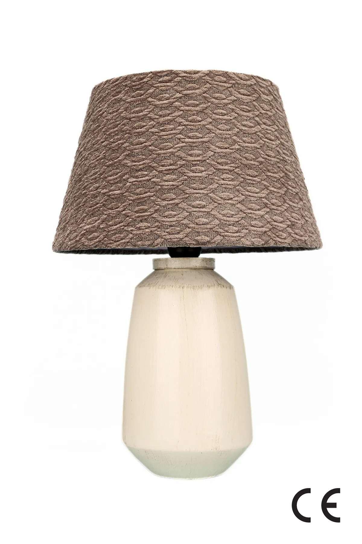 Stolna lampa 326, smeđa, krem