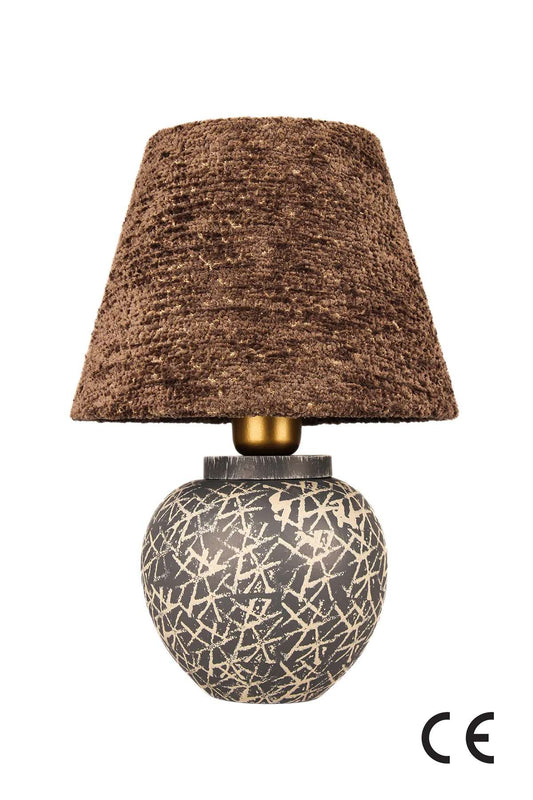 Stolna Lampa 333, Smeđa, Siva