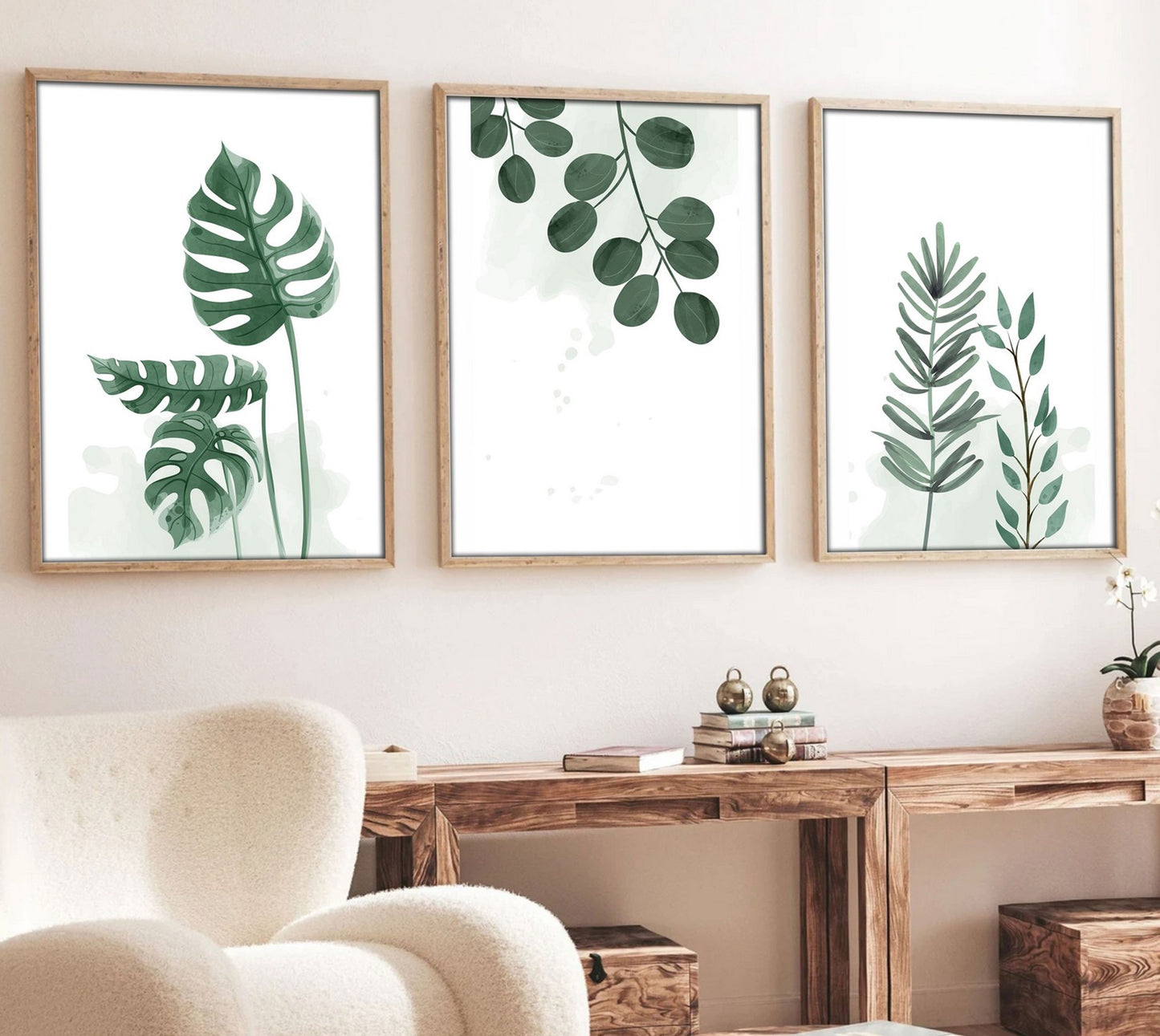 Slika dekorativna uokvirena MDF (3 komada), Huhu193 - 30 x 40