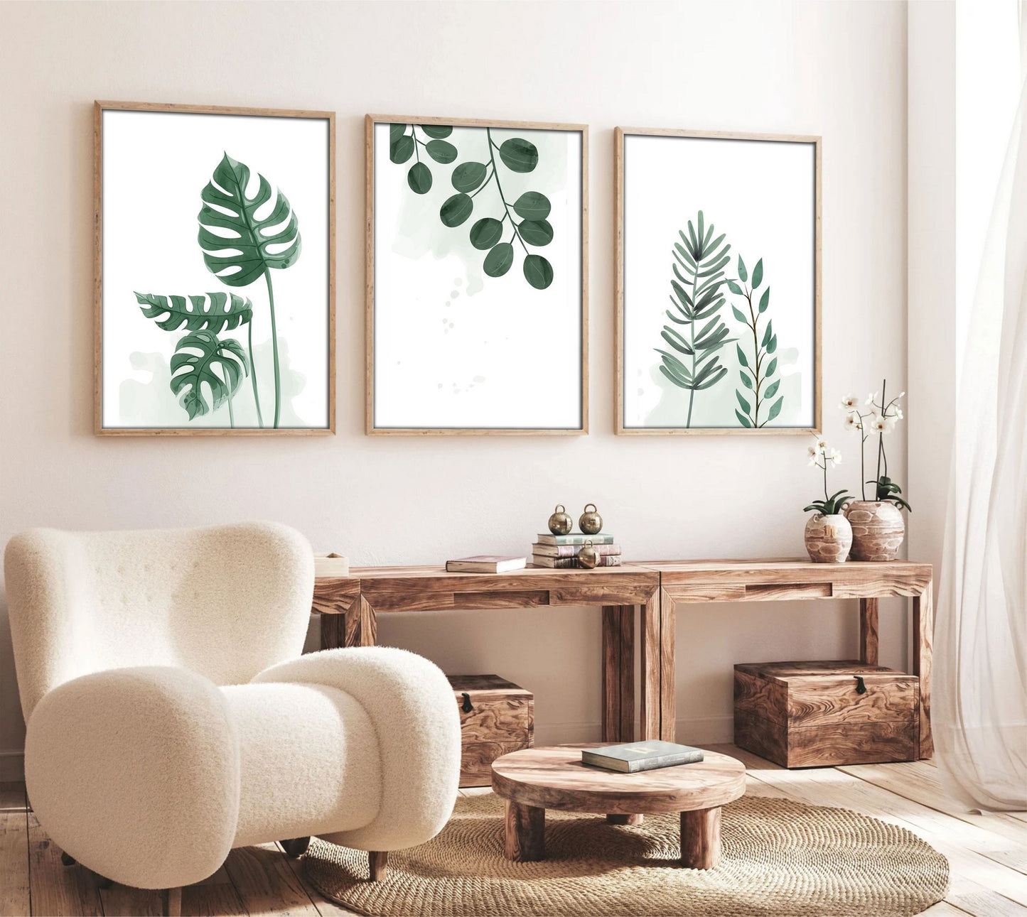 Slika dekorativna uokvirena MDF (3 komada), Huhu193 - 30 x 40