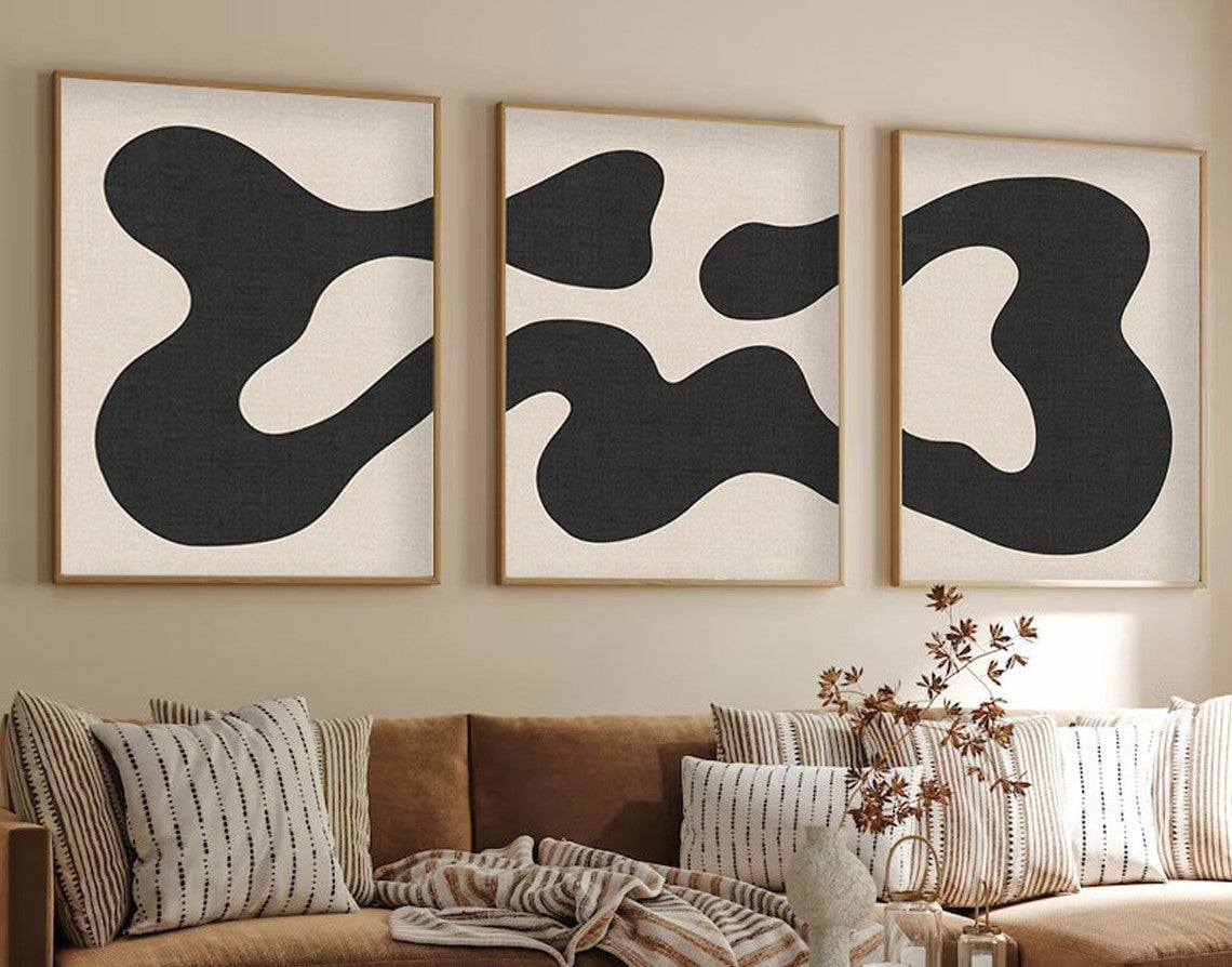 Ukrasna uokvirena MDF slika (3 komada) Huhu199 - 50 x 70