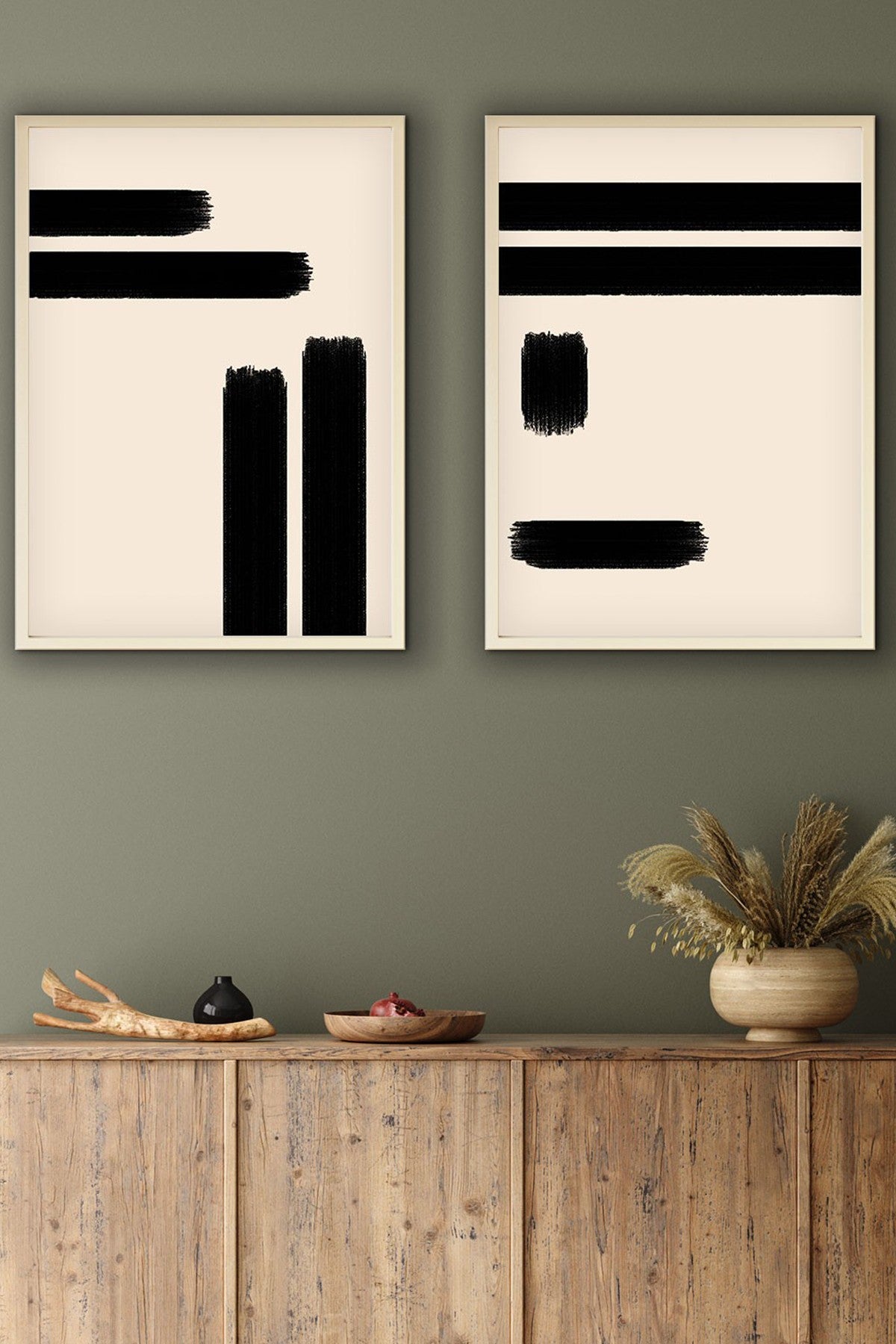 Ukrasna uokvirena MDF slika (2 komada) Huhu200 - 50 x 70