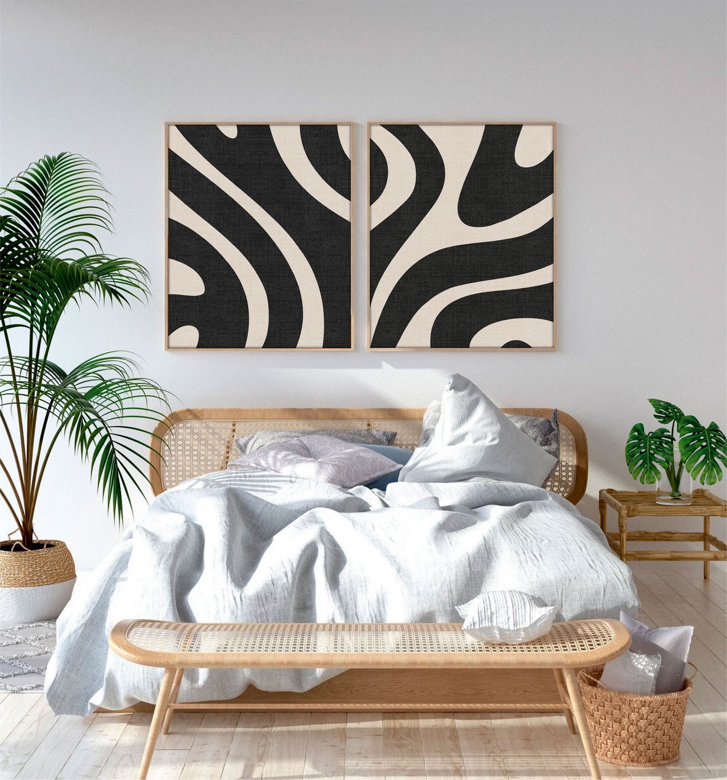 Ukrasna uokvirena MDF slika (2 komada) Huhu203 - 50 x 70