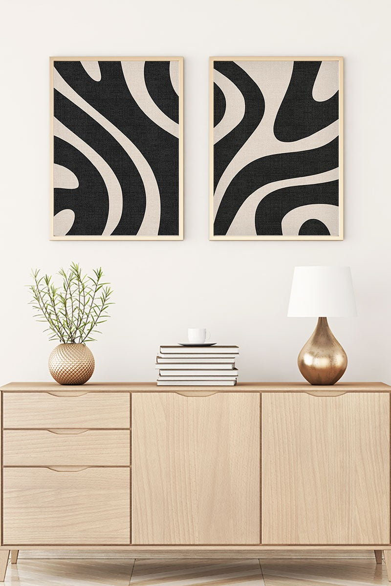 Ukrasna uokvirena MDF slika (2 komada) Huhu203 - 50 x 70