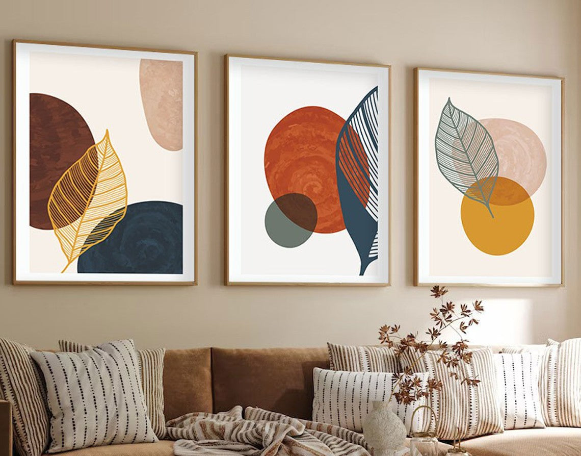 Ukrasna uokvirena MDF slika (3 komada) Huhu209 - 20 x 30