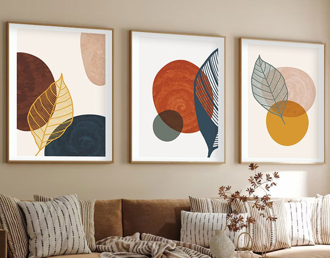 Ukrasna uokvirena MDF slika (3 komada) Huhu209 - 50 x 70