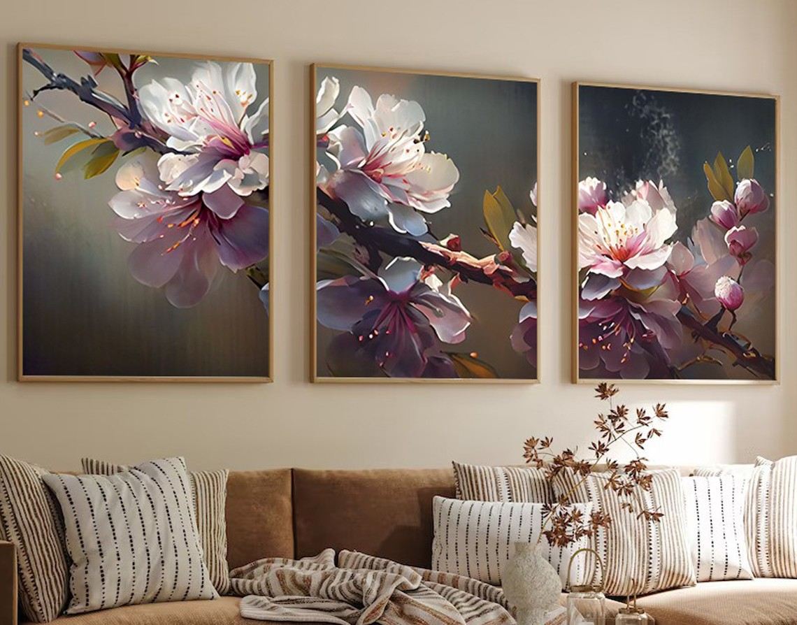 Ukrasna uokvirena MDF slika (3 komada) Huhu222 - 50 x 70