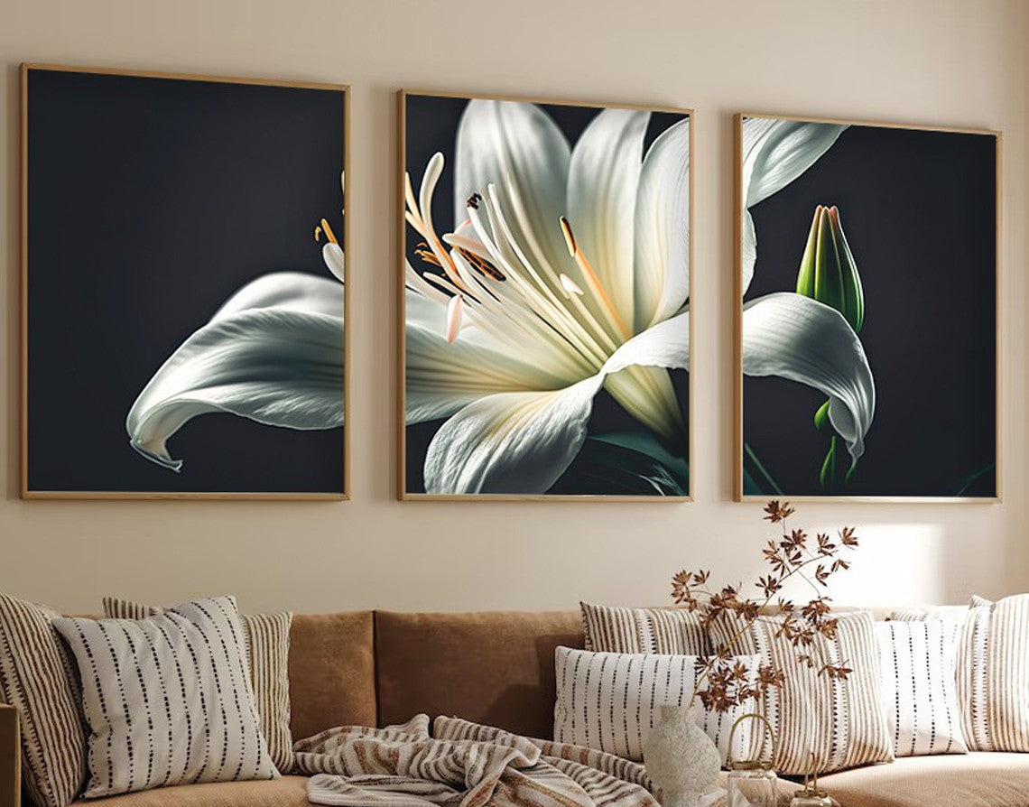 Ukrasna uokvirena MDF slika (3 komada) Huhu224 - 50 x 70
