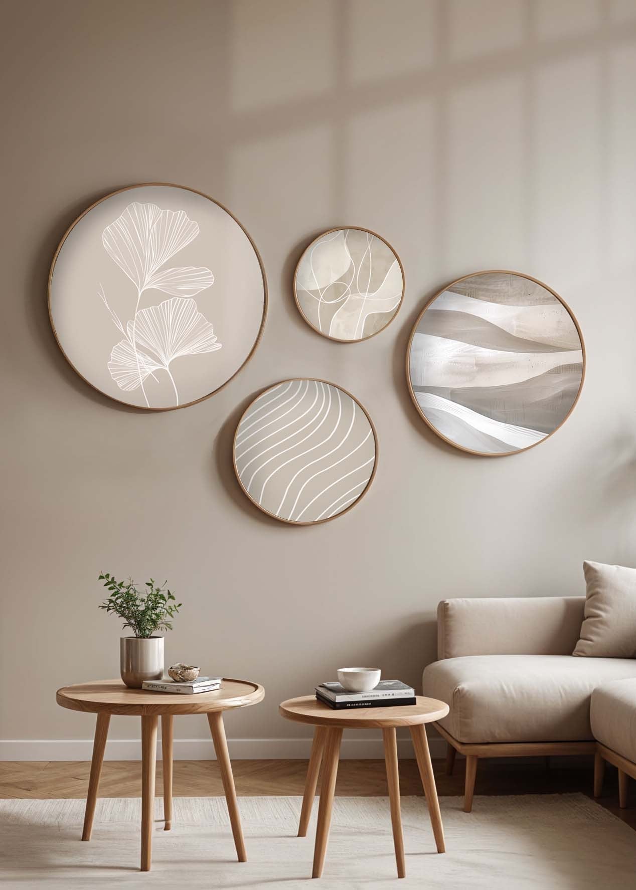 Ukrasna uokvirena MDF slika (4 komada) MAGNOLIA