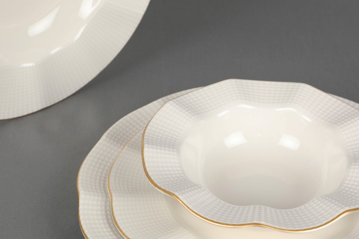 Porculanski set tanjura 24 dijelni CREAM, MLN24Y214R520
