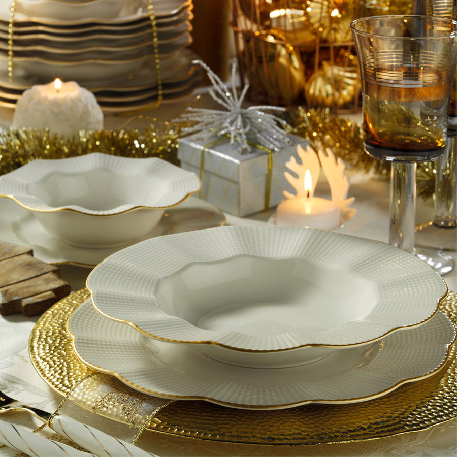 Porculanski set tanjura 24 dijelni CREAM, MLN24Y214R520