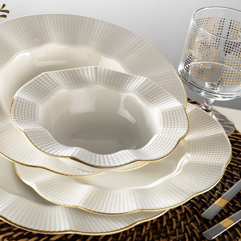 Porculanski set tanjura 24 dijelni CREAM, MLN24Y214R520