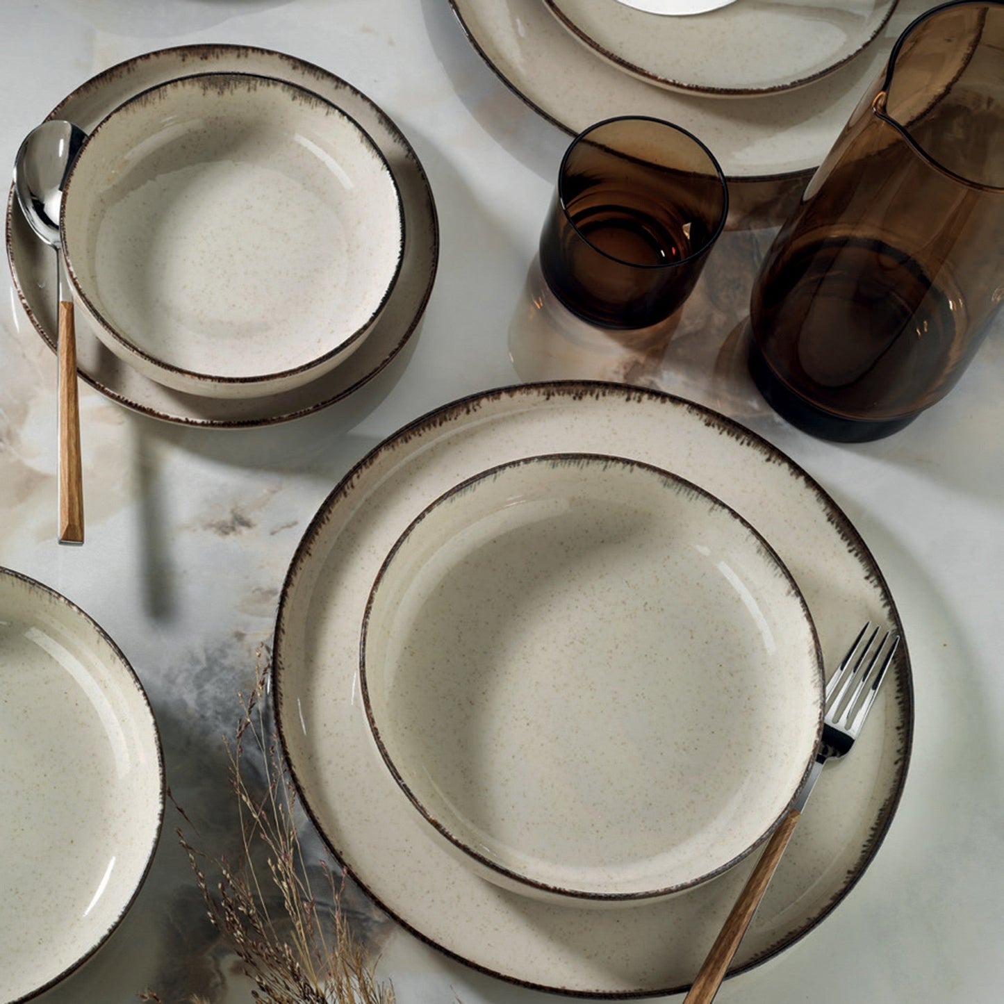 Porculanski set tanjura 24 dijelni DINER CREAM, MOD24Y2730P02