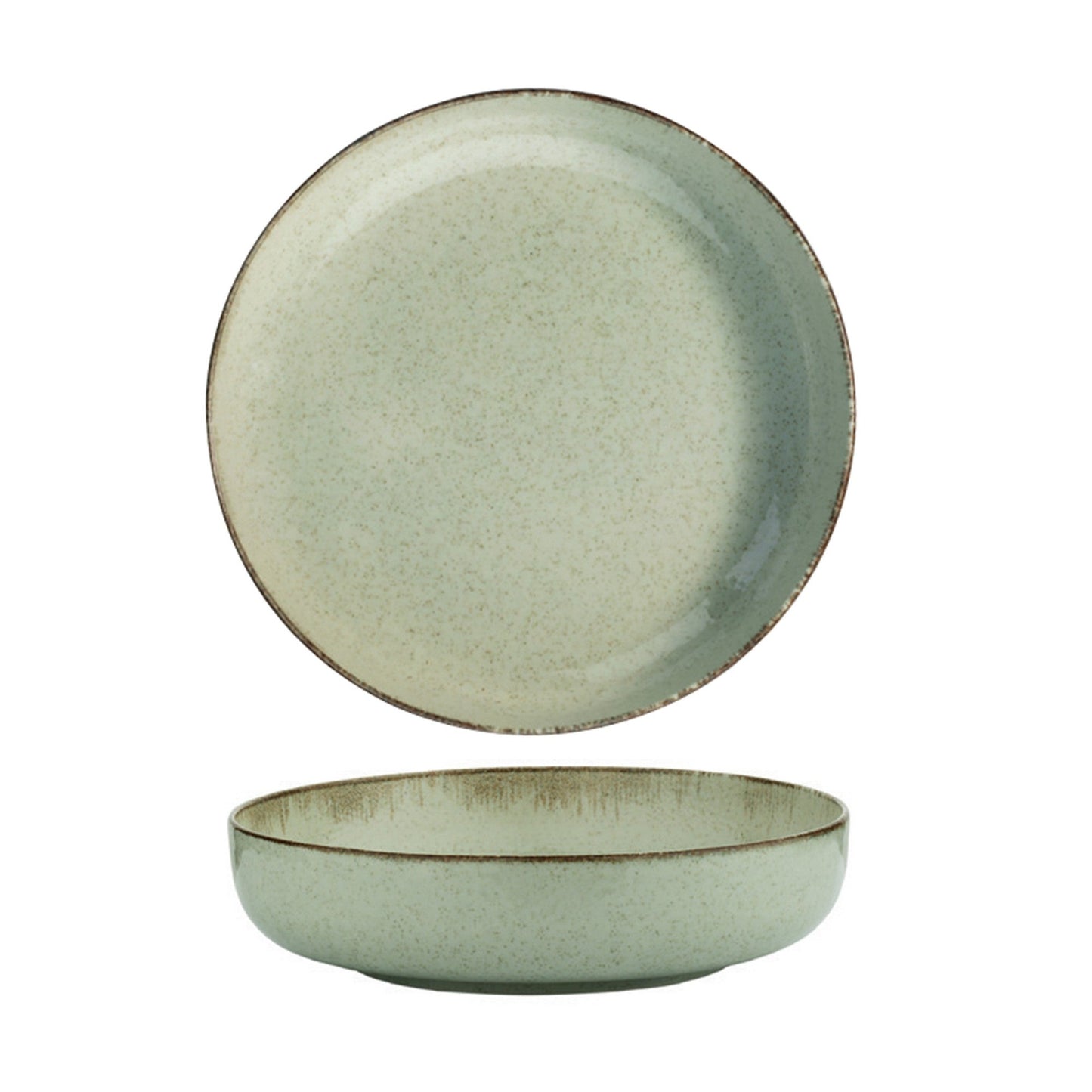 Porculanski set tanjura 24 dijelni DINER GREEN, MOD24Y2730P03