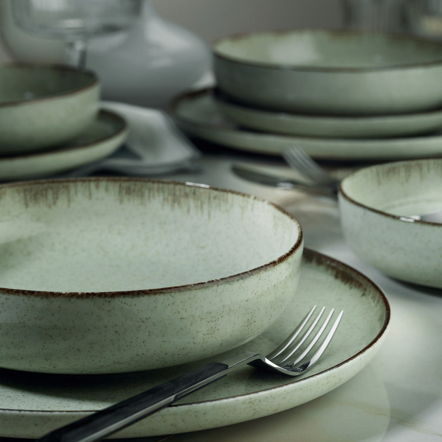 Set porculanskog pribora za jelo MASLINA, 18-dijelni, MOD18Y2730P03