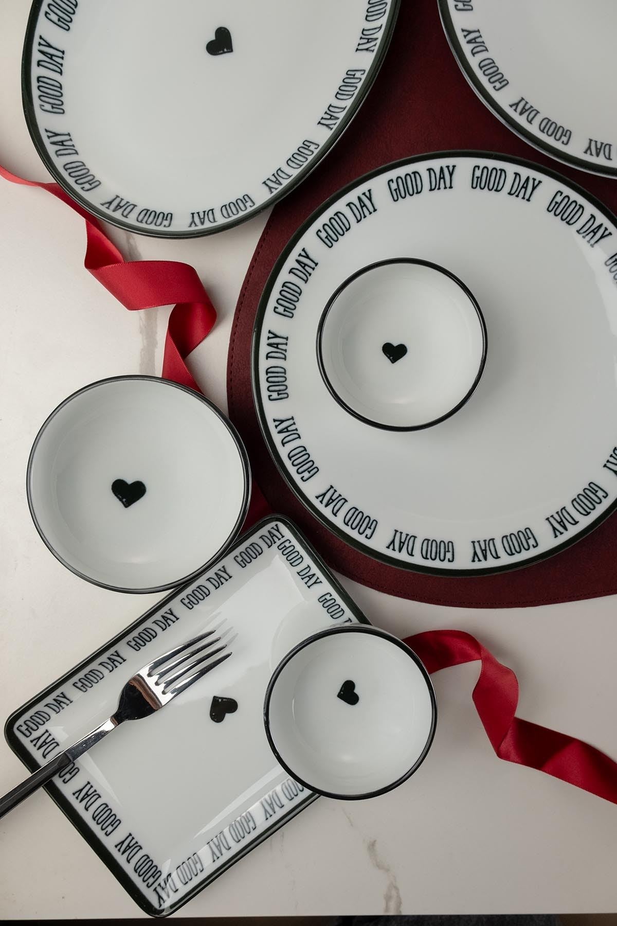 Doručak Set (14 Dijelova) 832, Bijela, Crna