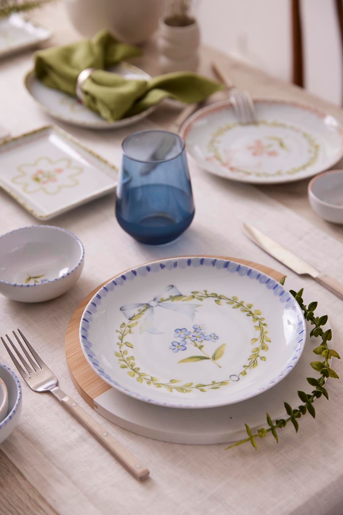 Set za doručak (14 komada) 606, plavi