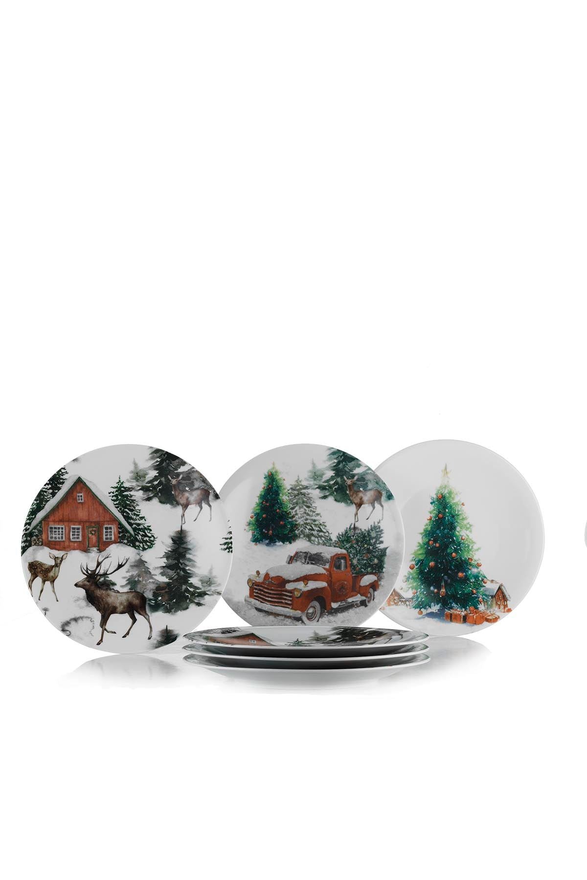 Set za posluživanje kolača (6 komada) 569, Višebojno
