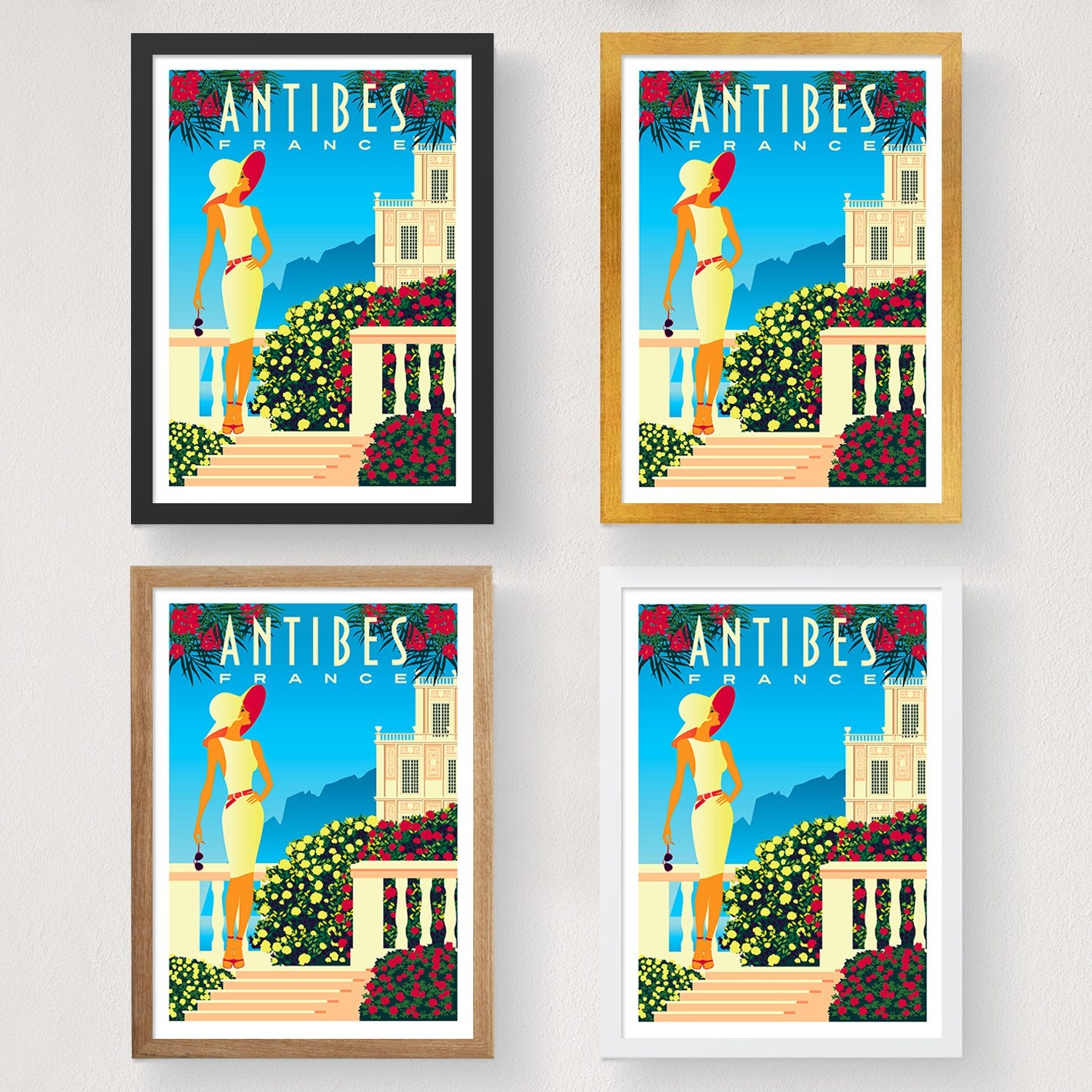 Poster A4, Antibes - 1977