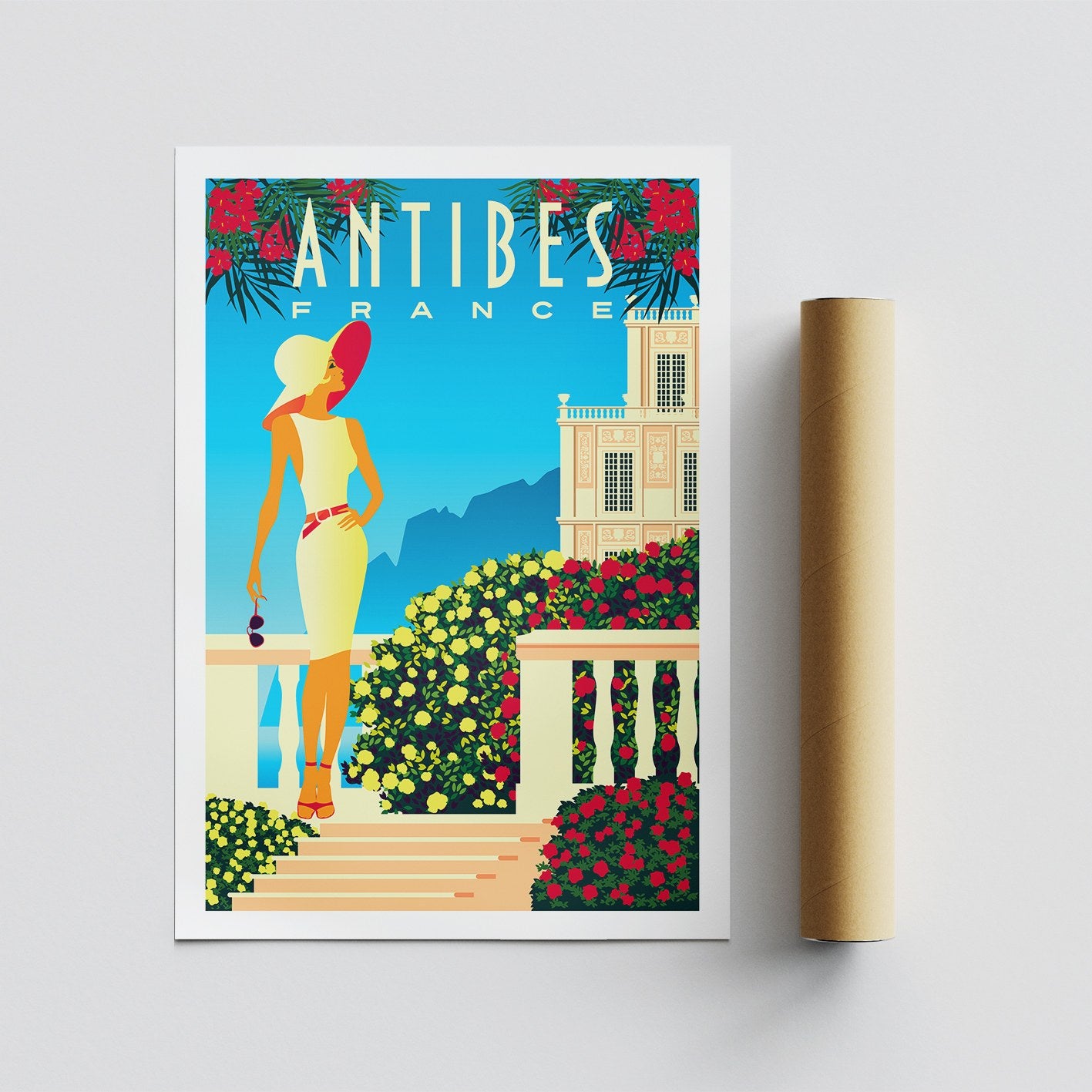 Poster A4, Antibes - 1977