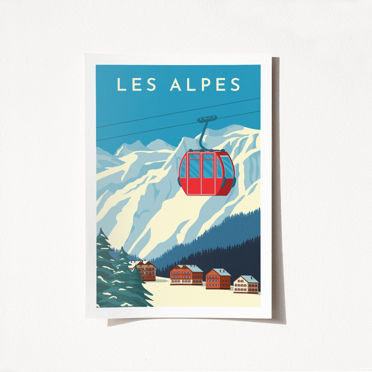 Poster A3, Les Alpes - 1990