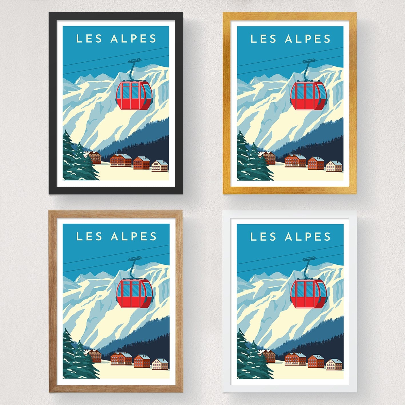 Poster A3, Les Alpes - 1990