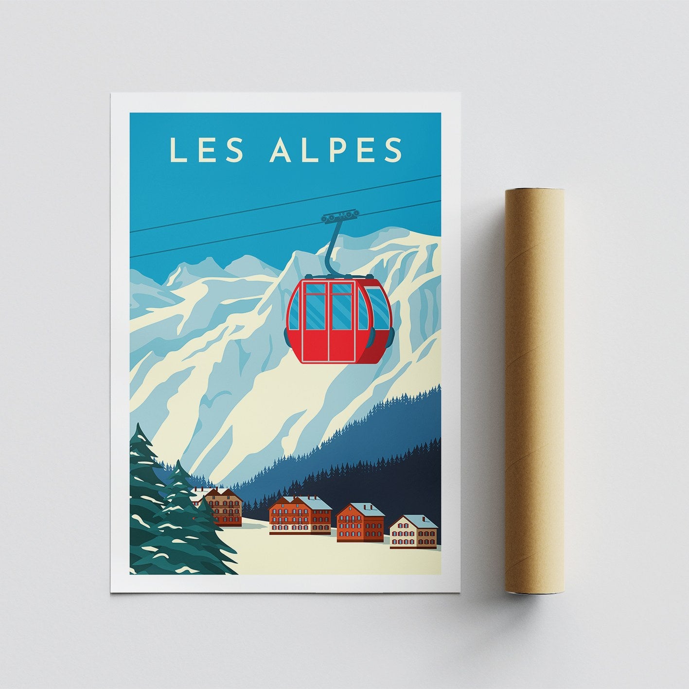 Poster A3, Les Alpes - 1990