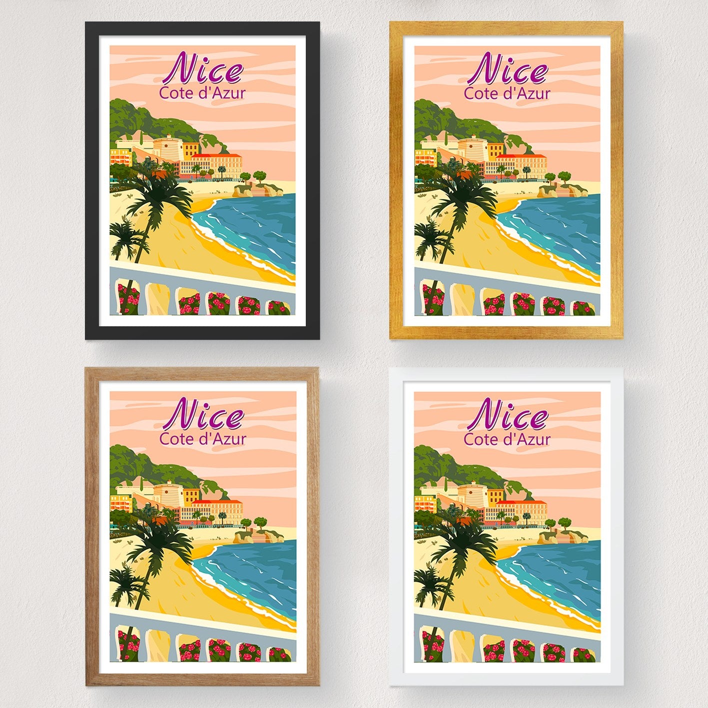 Poster A3, Nice Cote D'Azur - 1997