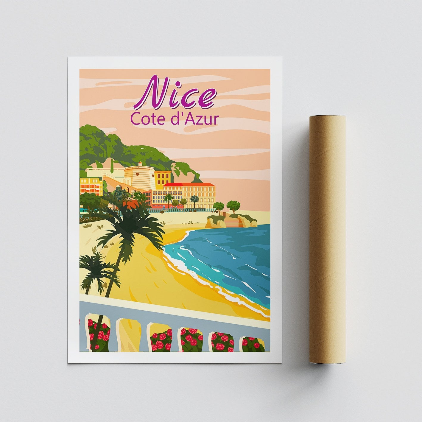 Poster A3, Nice Cote D'Azur - 1997
