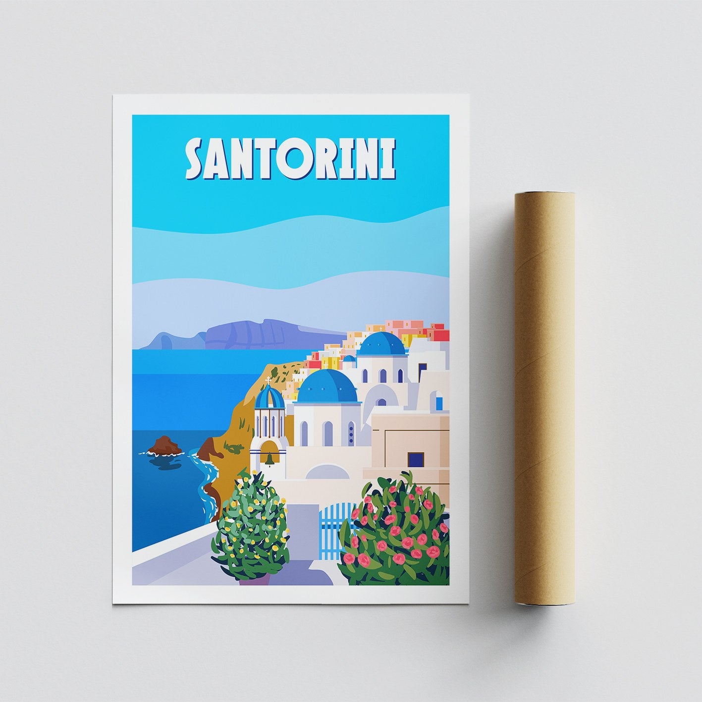 Poster A3, Santorini - 2007