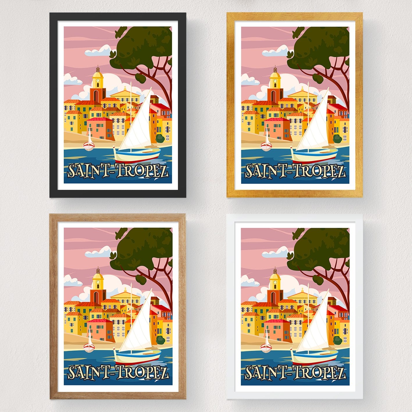 Poster A3, Saint Tropez - 2008
