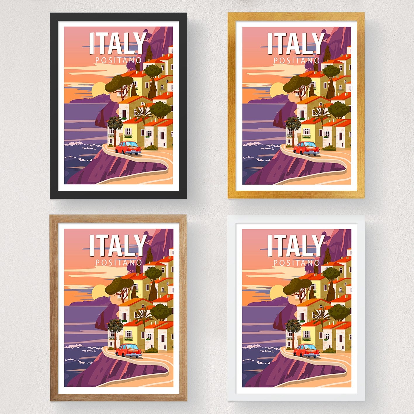 Poster A3, Italy Positano - 2013
