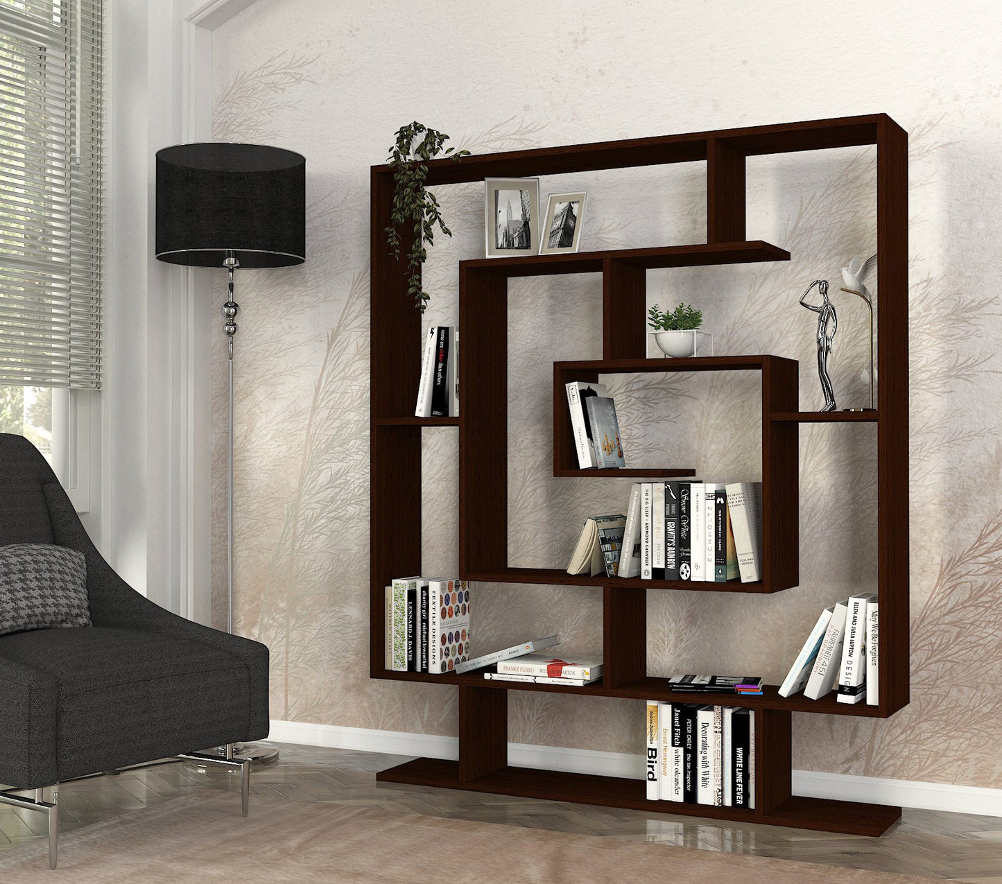 Polica za knjige, Wenge, Sarmaşık - Wenge