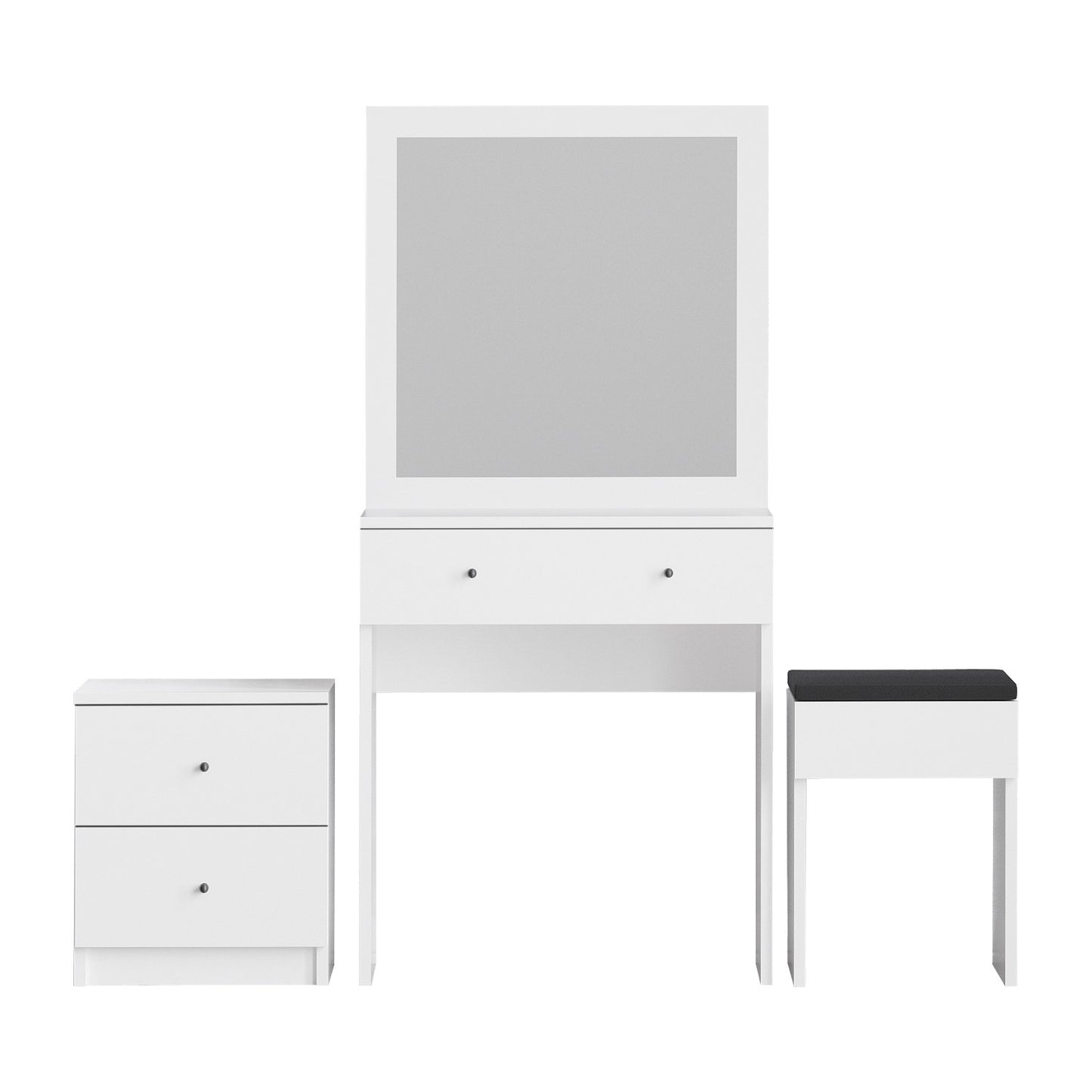 Stol za šminkanje, Bijela boja, Nice - White