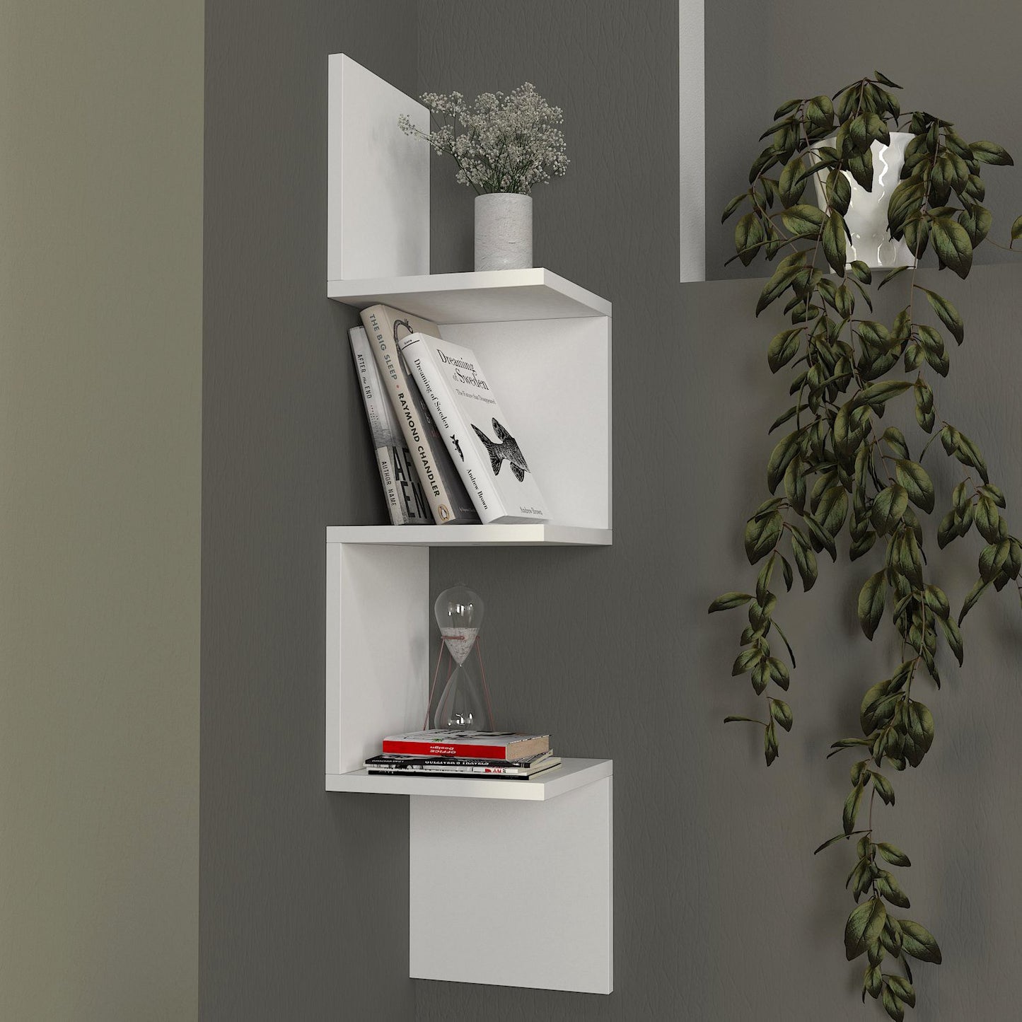 Zidna polica, Bijela boja, Corner - White