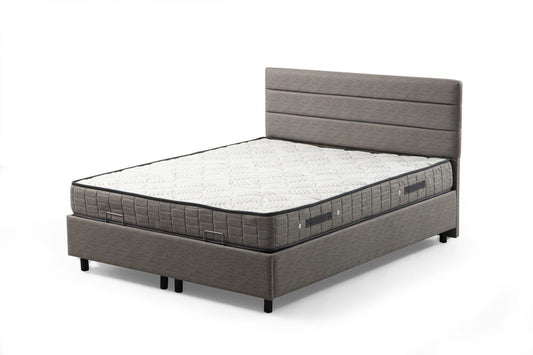 Dvostruki madrac, baza i uzglavlje, Motya Set 160 x 200 - Light Grey