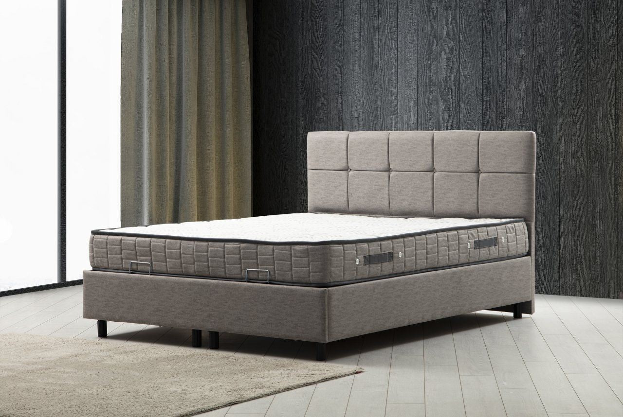 Dvostruki madrac, baza i uzglavlje, Vitalia Set 160 x 200 - Light Grey