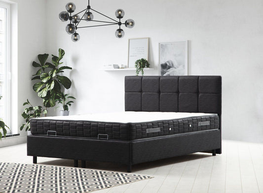 Dvostruki madrac, baza i uzglavlje, Vitalia Set 160 x 200 - Anthracite