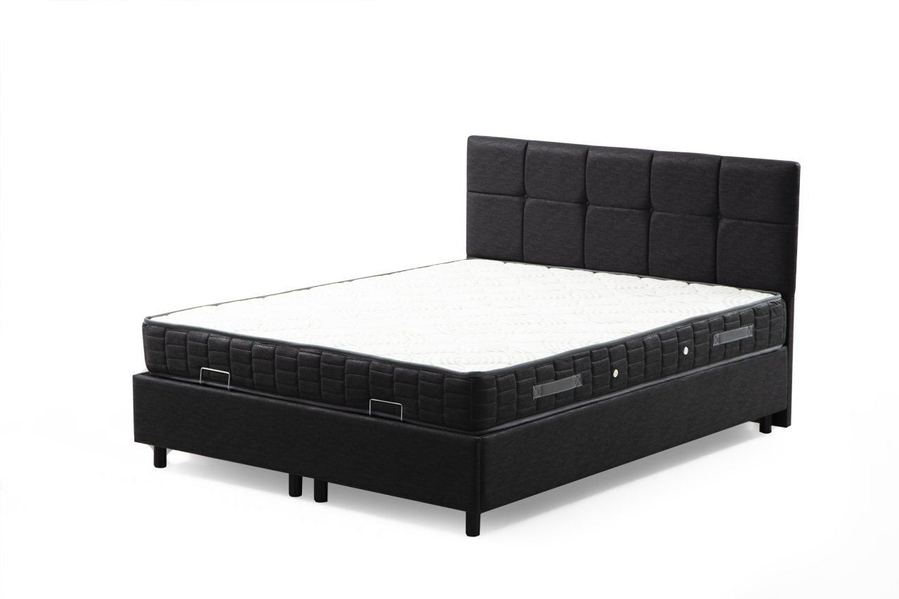 Dvostruki madrac, baza i uzglavlje, Vitalia Set 160 x 200 - Anthracite