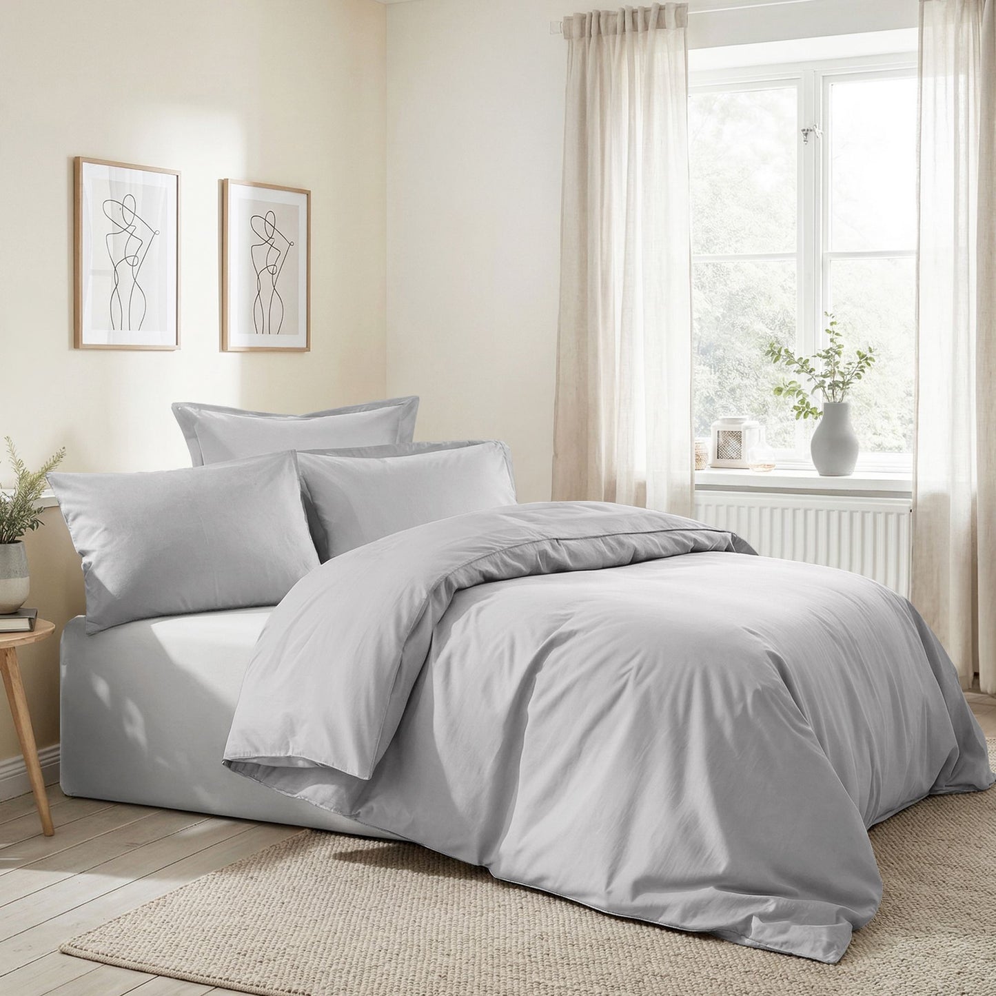 Posteljina Ranforce King (FR) Sivo