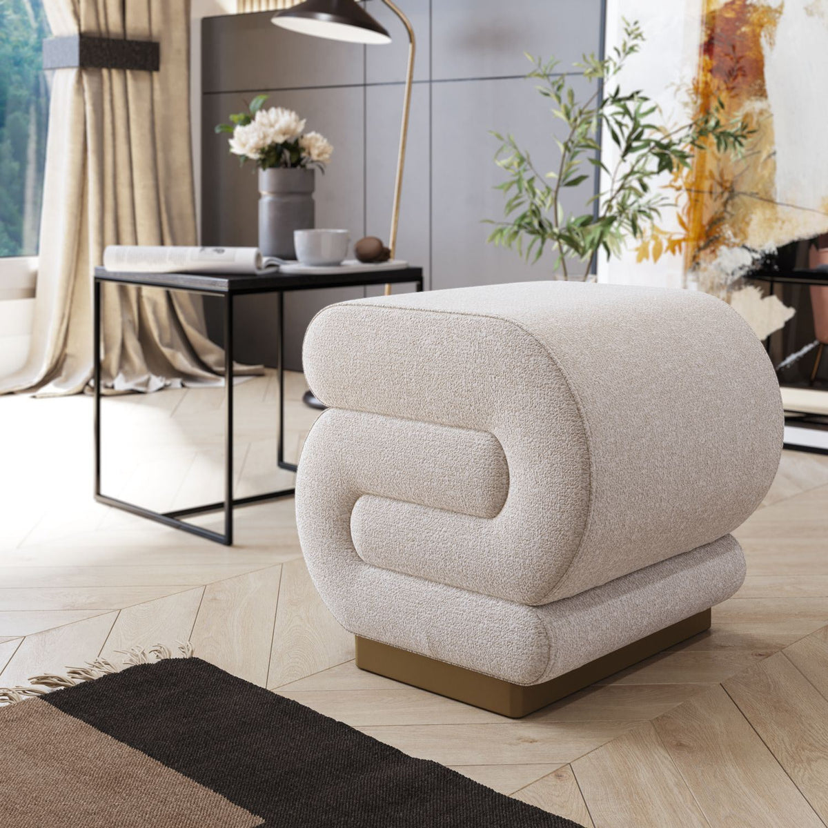 Pouffe Sally - Krem