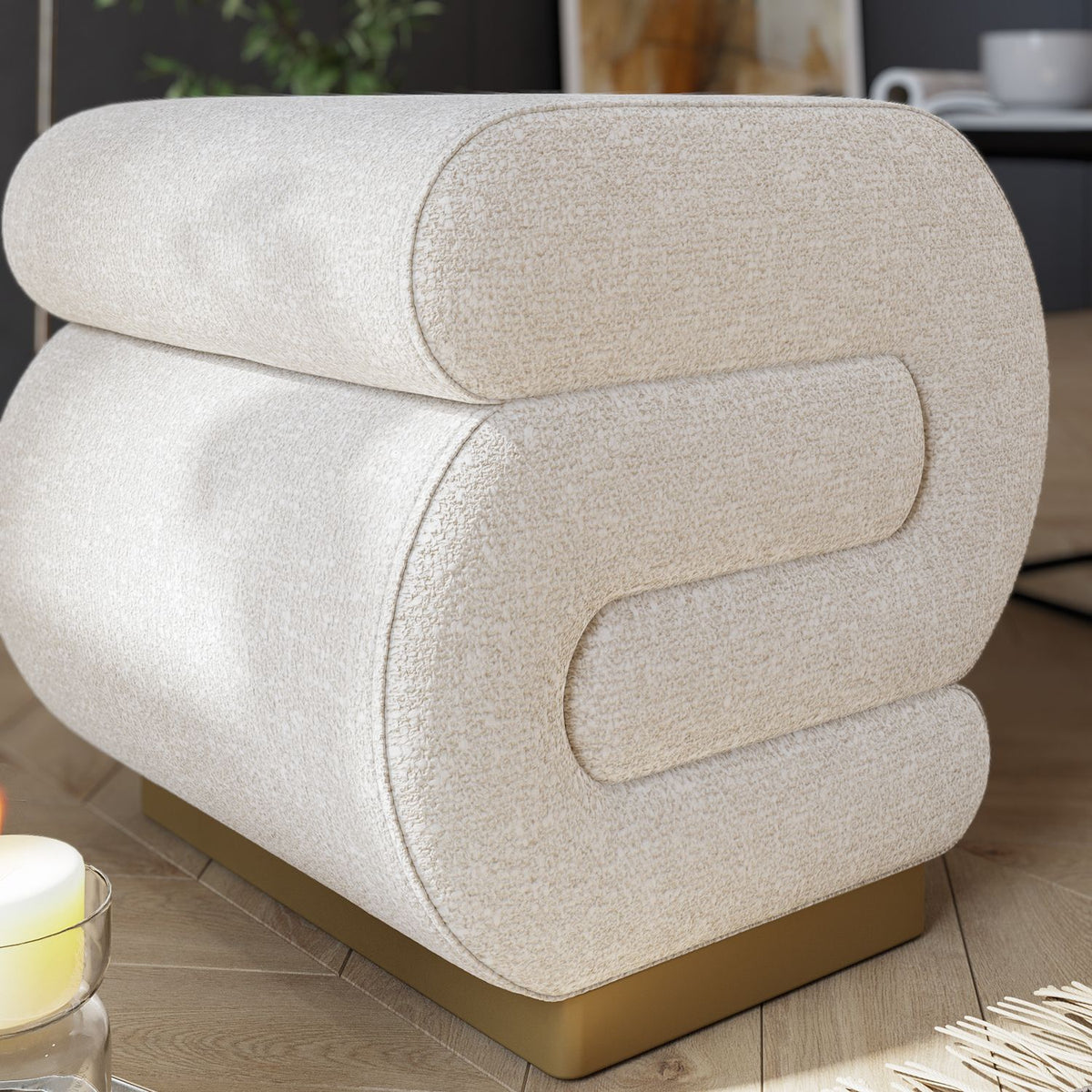 Pouffe Sally - Krem