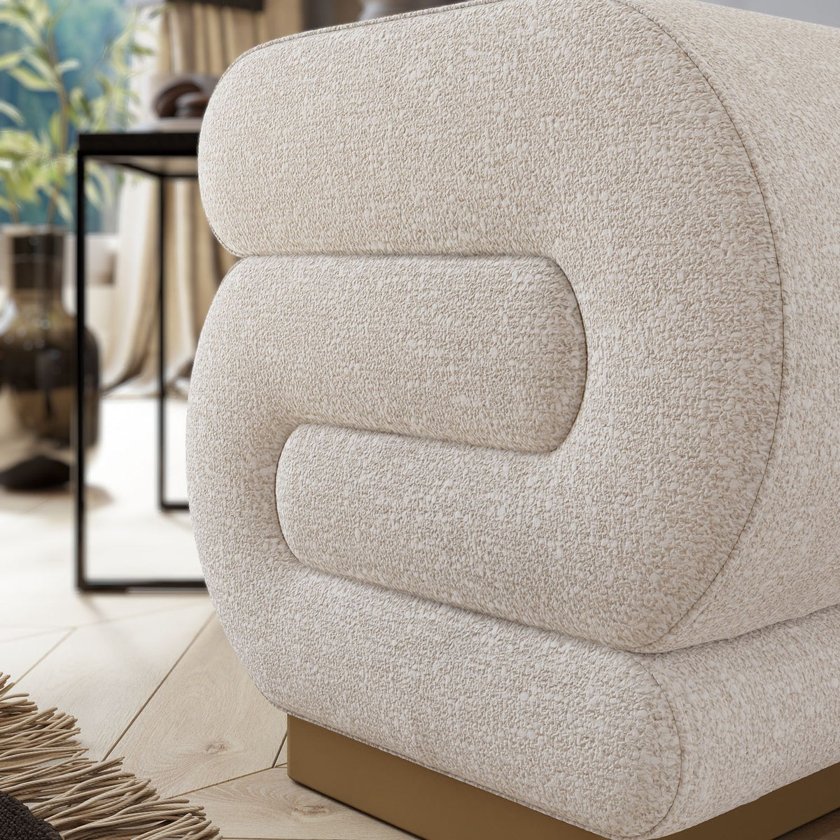 Pouffe Sally - Krem