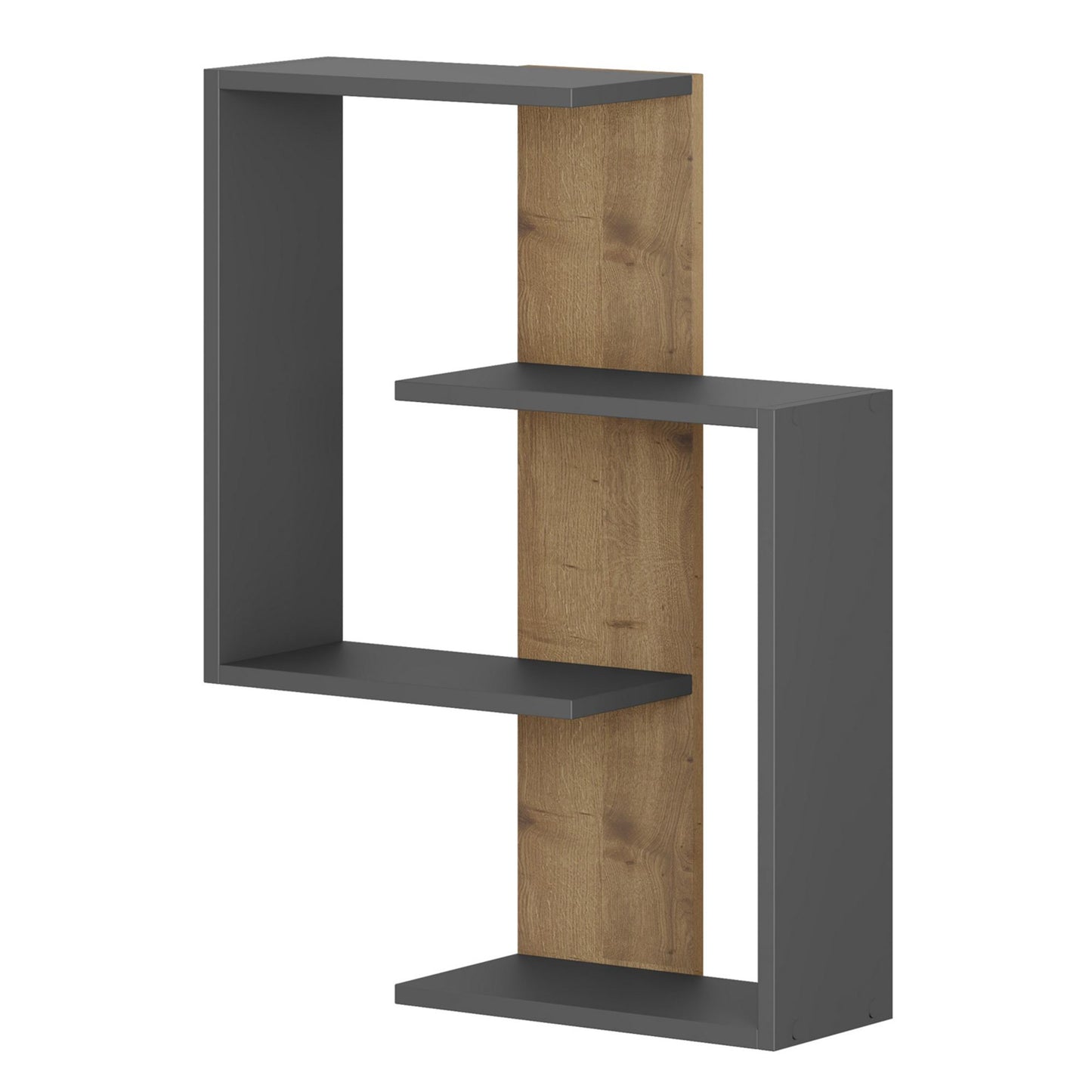 Zidna polica, Antracit hrast, Paranoid - Anthracite, Dark Oak