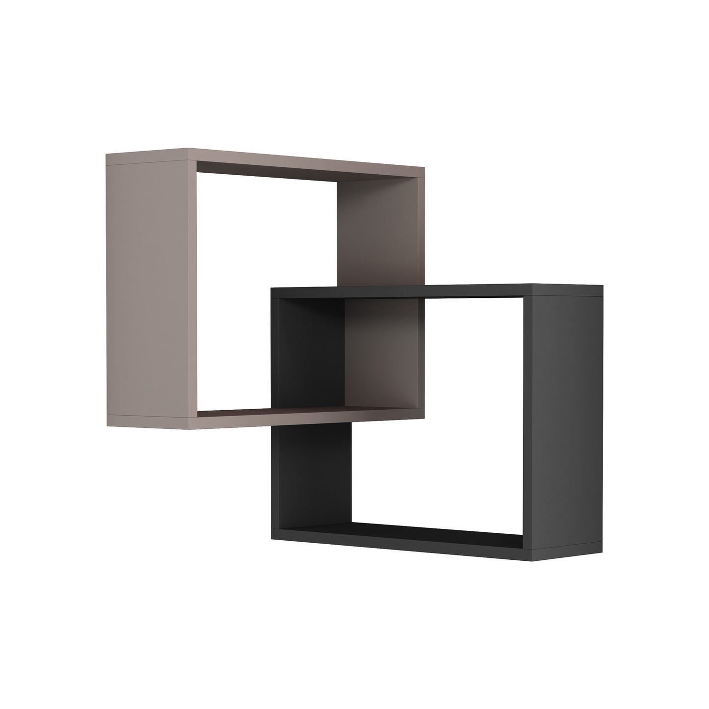 Zidna polica, Lagana moka Antracit, Ring - Light Mocha, Anthracite