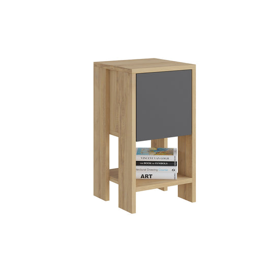 Noćni ormarić, hrast Antracit, Ema - Oak, Anthracite