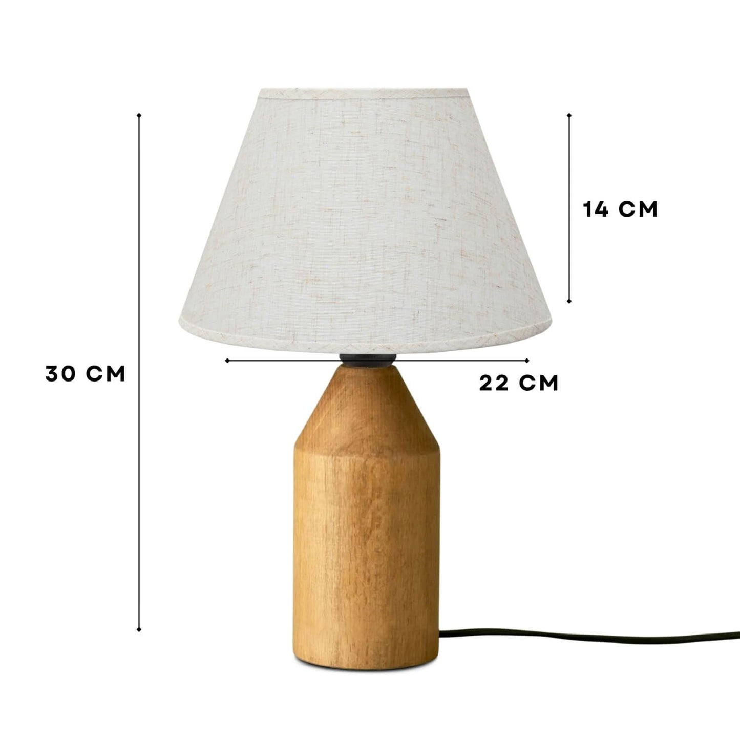 Stolna lampa 200, krem, hrast