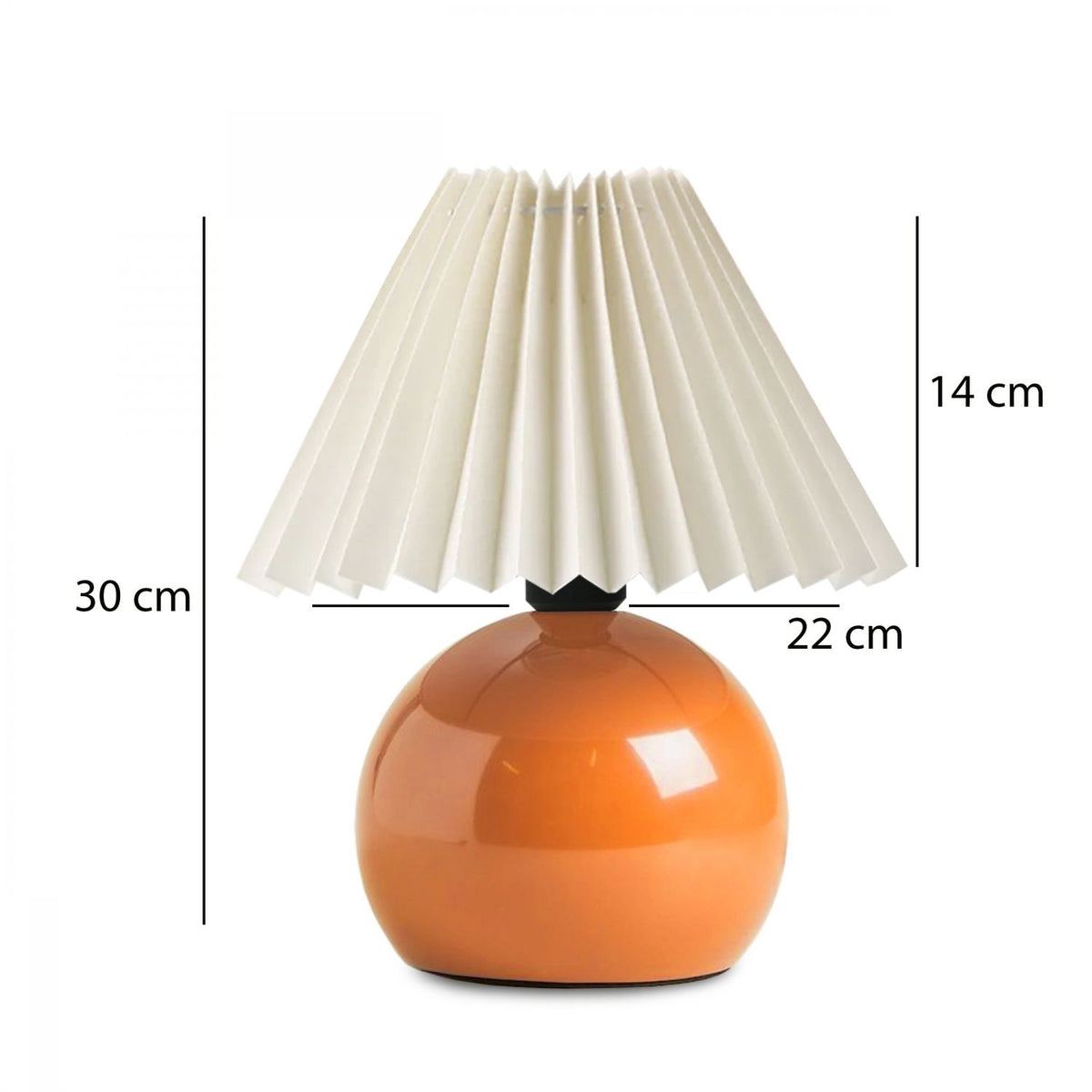 Stolna lampa 248, krem, narančasta