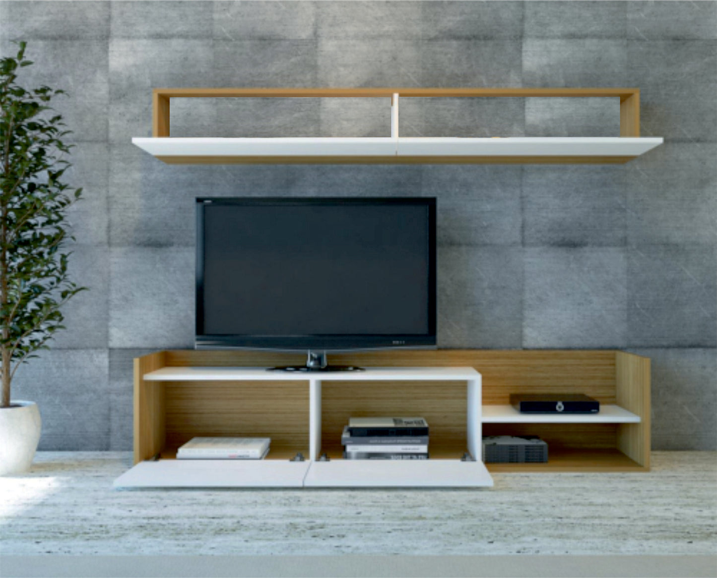 TV jedinica, Kale - Teak, White