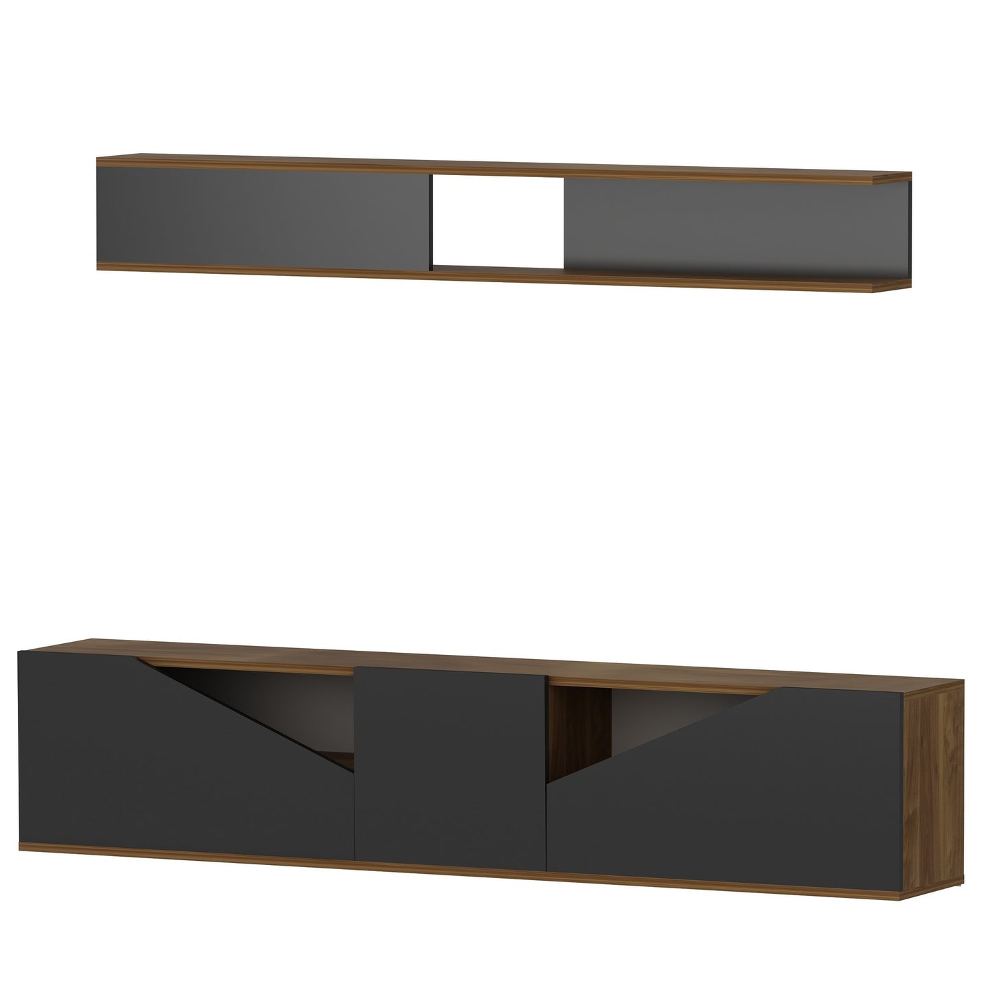 TV jedinica, Taç - Walnut, Black